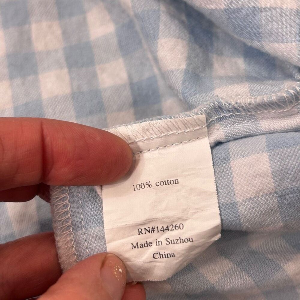 Blue Checkered Women's Robe - Picture 8 of 13